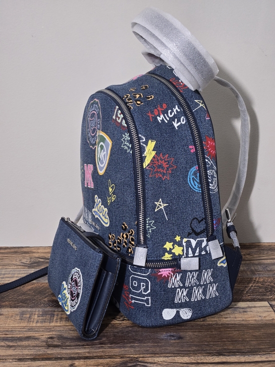 Michael Kors Rhea Denim Backpack And Wallet Set main image 10